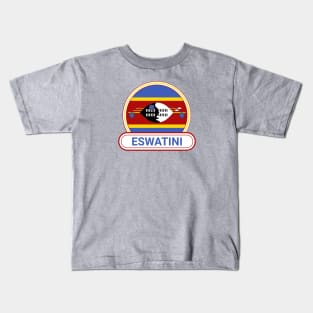 Eswatini Country Badge - Eswatini Flag Kids T-Shirt